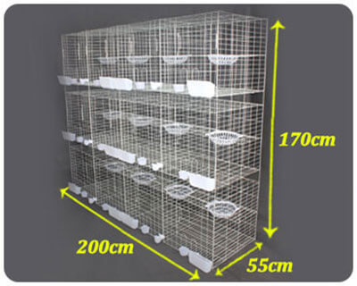 3 Tiers pigeon breeding cage