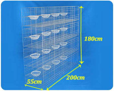 4 Tiers pigeon breeding cage