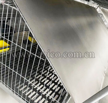 Manure board for commercial rabbit cage