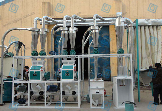 Flour mill machine in flour milling process