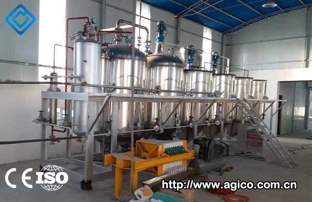 Peanut oil processing machine installed in customer's factory.