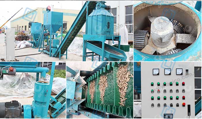 Detail display of the small biomass pellet manufacturing plant parts