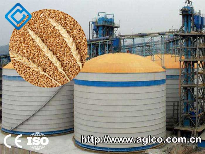 steel grain storage silo for wheat storage
